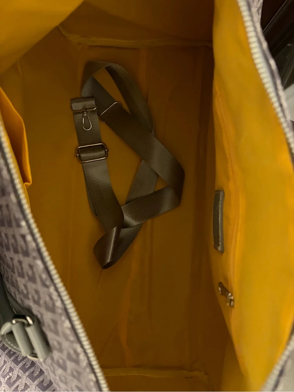 Goyard Lavender Chevron Weekender Duffel